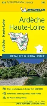 Ardeche, Haute-Loire - Michelin Local Map 331, Sheet Map/Michelin