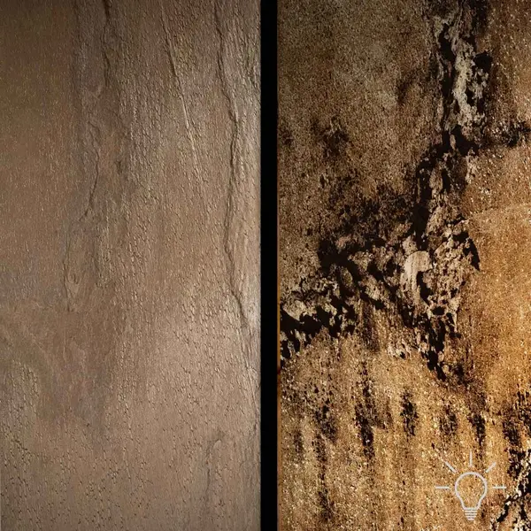 Ardezie Flexibila Translucida SKIN 2mm - AuBurn, 185 x 61 cm | Iluminare Ambientala, Interior & Exterior