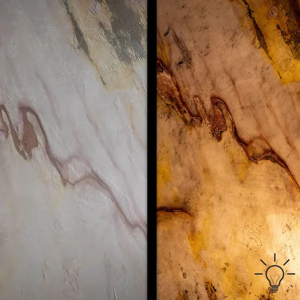 Ardezie Flexibila Translucida SKIN 2mm - Indian Autumn, 265 x 125 cm | Iluminare Ambientala, Interior & Exterior