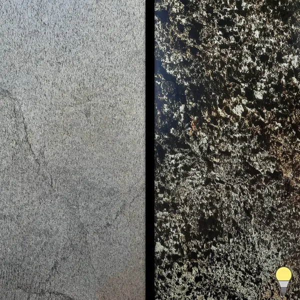 Ardezie Flexibila Translucida SKIN 2mm - Silver Shine Gold, 210 x 105 cm | Iluminare Ambientala, Interior & Exterior