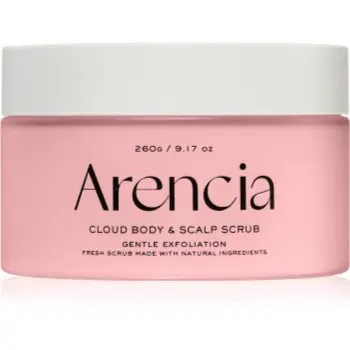 Arencia Fresh Cloud Lavender & Pear exfoliant delicat pentru corp de par si de corp