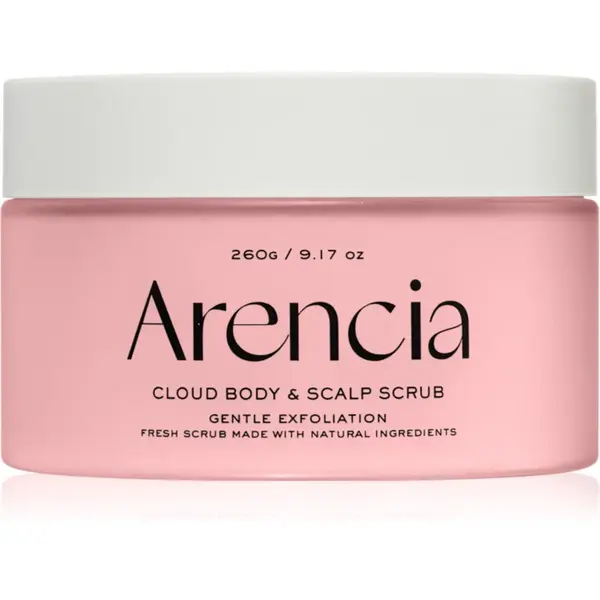 Arencia Fresh Cloud Lavender & Pear exfoliant delicat pentru corp de par si de corp 260 g
