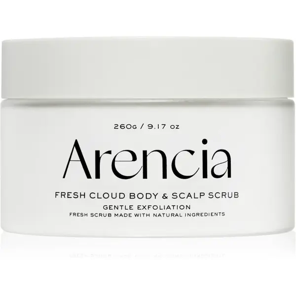 Arencia Fresh Cloud White Tea & Neroli crema delicata pentru exfoliere pentru corp si par 260 g