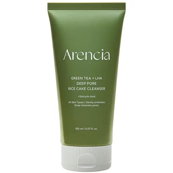 Arencia - Green Tea + LHA Deep Pore Rice Cake Cleanser, 150g