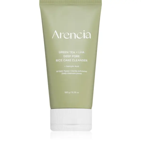 Arencia Green Tea + LHA Deep Pore Rice Cake Cleanser gel intens pentru curatare efect regenerator 150 g