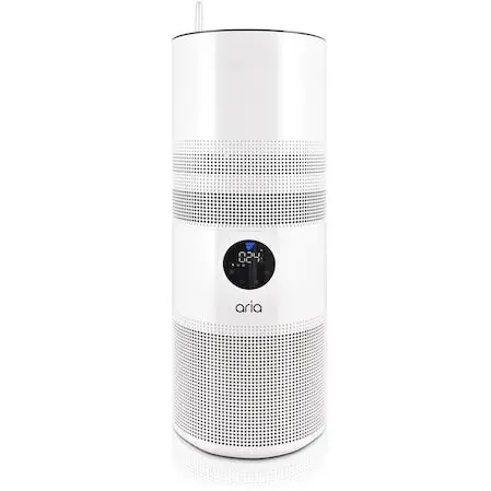 ARIA Purificator de aer Hybrid Aria MAP-ZK-H2025-U29W, Acoperire 25 m patrati, Booster de aer, Flitru Hepa H13, Lampa UV-C, Eficienta curatare aer PM2.5, Fitoremediere, Alb