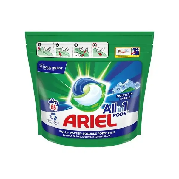 Ariel All in one detergent rufe capsule 65 buc Ariel All in one detergent rufe capsule 65 buc
