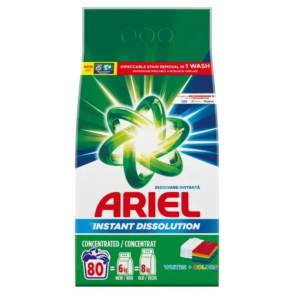 Ariel Detergent automat, 6 kg, 80 spalari, Whites Colors