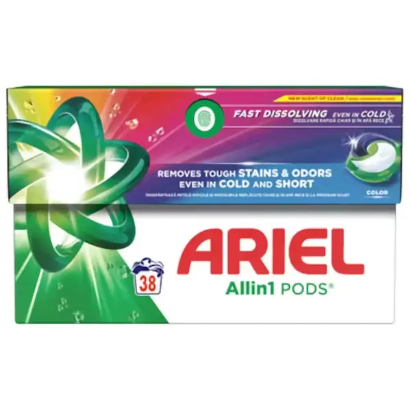 Ariel Detergent Capsule 3in1 PODS, 38 buc, Color