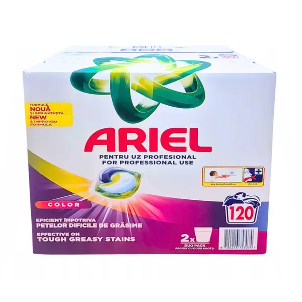 Ariel Detergent Capsule All in 1 PODS, 120 buc, Professional Color