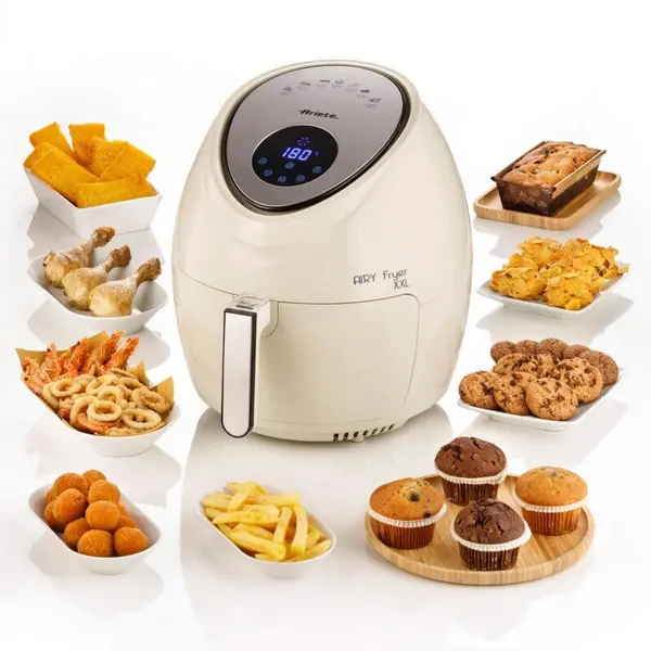 Ariete Friteuza cu aer cald Ariete AIRY FRYER XXL 4618/02, 1800W, 5.5 L, 7 programe, Timer, Ecran tactil LCD, Bej