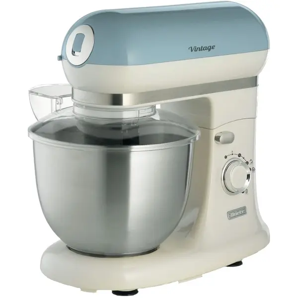 Ariete Mixer cu bol Ariete 1588.BL Vintage, 1000 W, Bol detasabil 5.5 l, 10 viteze + Pulse, Albastru Pastel