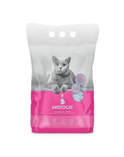 ARISTOCAT Nisip din silicon pentru litiera pisicilor, silica fara miros 2 x 3.8 L