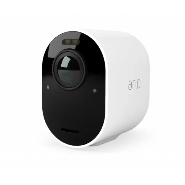 Arlo Camera de supraveghere Arlo VMC5040-200EUS Ultra 2, 8MP, 4K, Color Night Vision, HDR, utra-wide 180, 12x zoom cu tracking, senzor dual de miscare, recunoastere inteligenta, reflector integrat, difuzor si microfon, anulare zgomot de fond, IP65 (Alb)