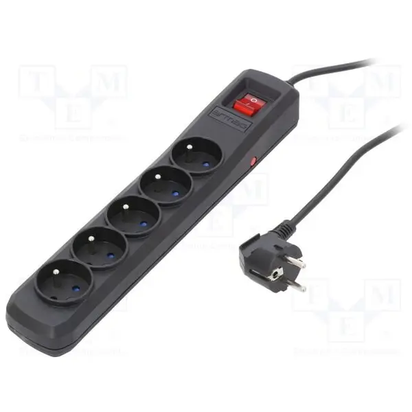 Armac Prelungitor cu switch R5 1,5 m Negru R5/15/C