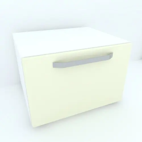 Armonia Comoda alba cu 1 sertar cu maner front MDF Vanilie