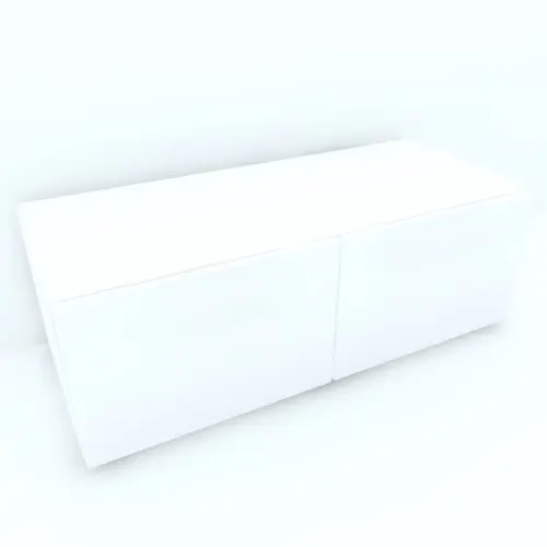 Armonia Comoda alba cu 2 usi cu sistem "PUSH TO OPEN" fronturi MDF Alb Mat