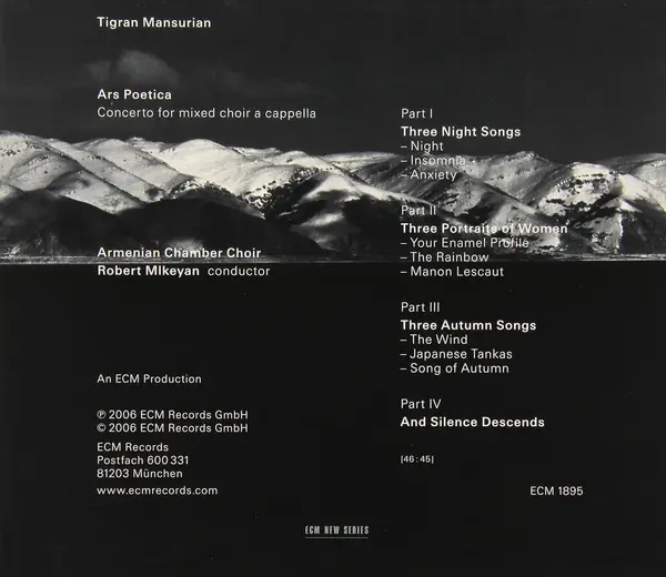 Ars Poetica | Tigran Mansurian
