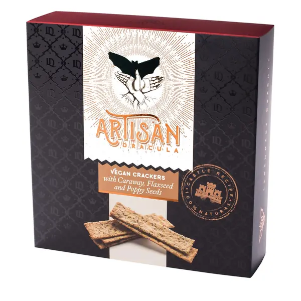 Artisan crackers caraway,flaxseed and poppy seeds 150 gr