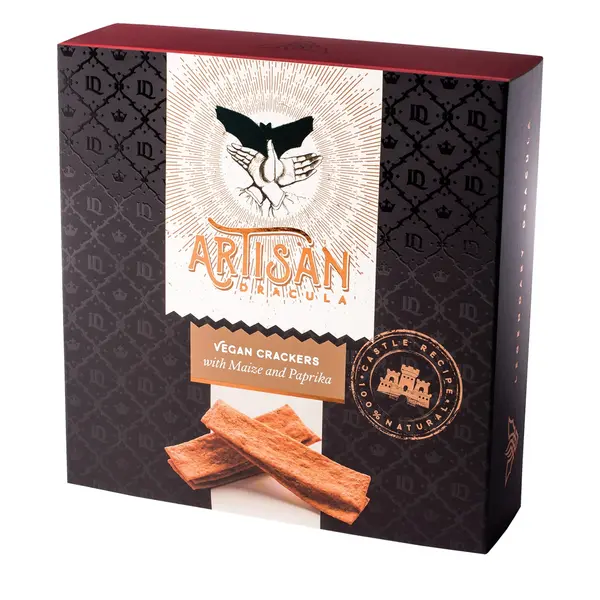 Artisan crackers maize and paprika 150 gr