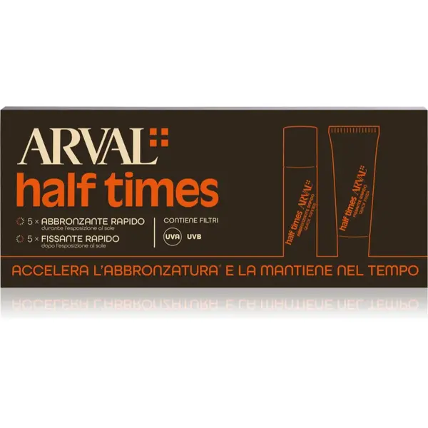 Arval Half Times Fast Tanning Bottle + Tube Set ulei protector pentru accelerarea bronzului