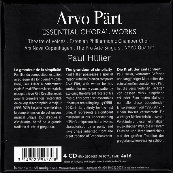 Arvo Part - Essential Choral Works | Arvo Part