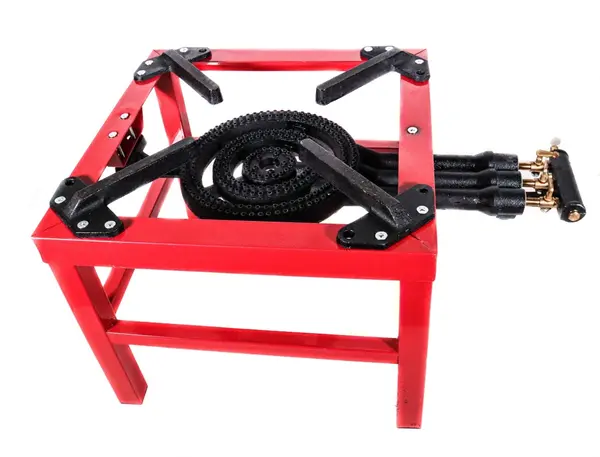 Arzator Ceaun cu Suport 35x35 2 Arzatoare Profesional Fonta pentru Gatit Exterior EurGas