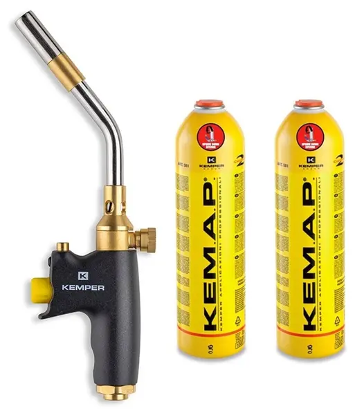 Arzător cu gaz Kemper - 1062EKIT, cu valiză și 2 flacoane