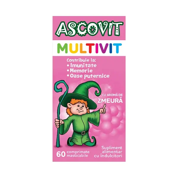 Ascovit Multivitamine, 60 comprimate masticabile, Perrigo