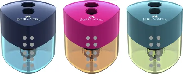 Ascutitoare creion dubla Faber-Castell Grip Trend plastic cu container Ascutitoare plastic dubla Grip Trend Faber-Castell