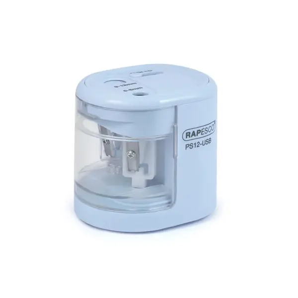 Ascuțitoare electrică Rapesco PS12 bleu dublă pentru creioane 6–12 mm Ascuțitoare electrică Rapesco PS12 bleu dublă pentru creioane 6–12 mm