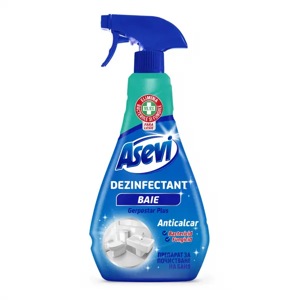 Asevi Dezinfectant anticalcar, bactericid, fungicid pentru baie, cu pompa, 750 ml, Gerpostar Plus