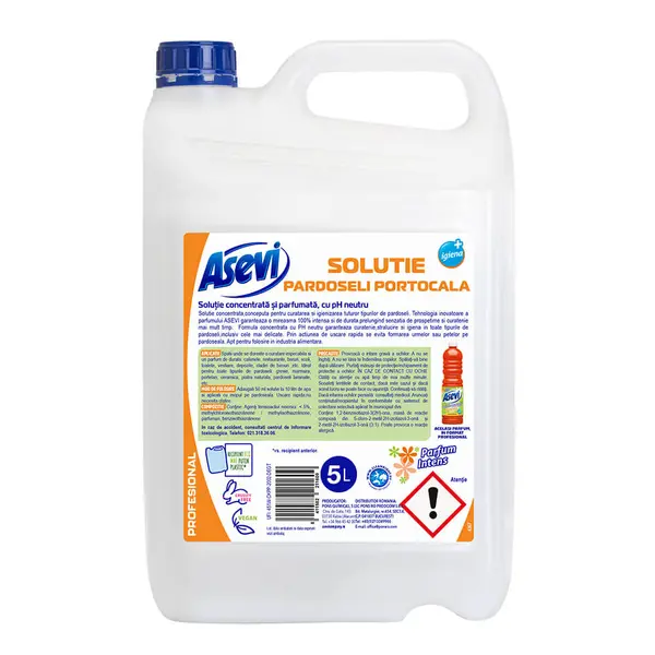 Asevi Solutie pardoseli, 5L, Profesional Portocala