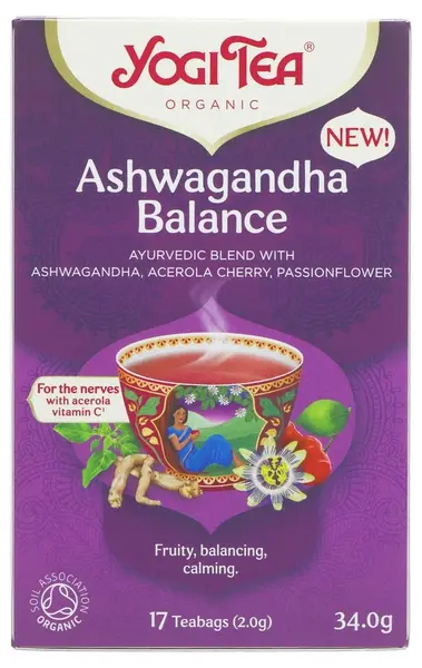 Ashwagandha Balance Ceai bio ayurvedic, 17 plicuri, Yogi Tea