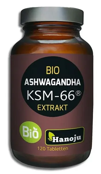 Ashwagandha KSM-66, 300 mg, 120 comprimate, Hanoju