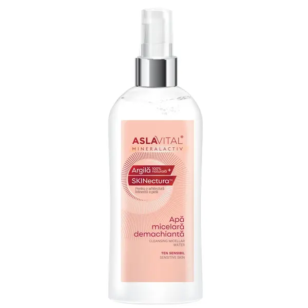 Aslavital Mineral Activ Emulsie demachianta ten ferm cu argila si skinectura 150ml