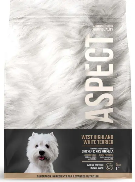 ASPECT West Highland Terrier, hrană completă pt. câini adulţi, Pui şi Orez 2,5kg