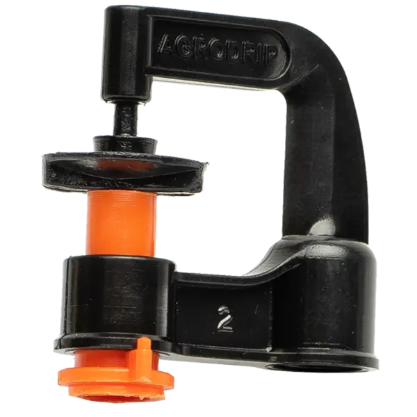 Aspersor Microirigare Diametru Irigare 8 M, Raza De Actiune 360 Grd, Debit Maxim 70 L/h, Presiune 2 Bar,Negru