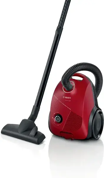 Aspirator cu sac Bosch Seria 2 BGBS2RD1, 600 W (Negru/Rosu)