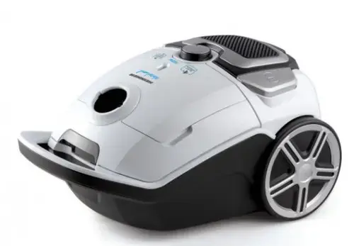Aspirator cu sac Heinner, operare silentioasa 69dB, filtru HEPA 12, perie ECO, putere 700W, putere de absorbtie 150W, sac textil 3L, tub din metal, viteza variabila, indicator sac plin (Alb)