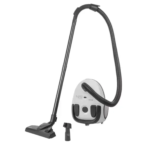 Aspirator cu sac Sencor SVC45WH, 850 W, Sac 1.5 l, 5 niveluri filtrare, Cablu 5m (7.5 raza) (Alb)