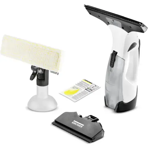 Aspirator de geamuri Karcher WV 5 Premium, 1.633-701.0, 35 min, Rezervor apa 100 ml, Flacon 250 ml (Alb/Negru)