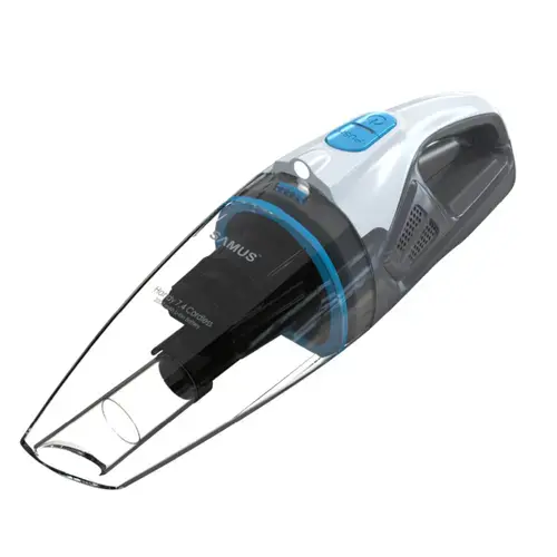 Aspirator de mana Samus Handy 7.4, 50 W, Autonomie 20 minute, Rezervor 0.5 l, Filtru HEPA (Gri/Alb)
