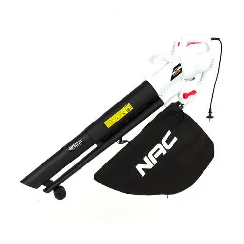 Aspirator electric/Suflanta de gradina NAC VBE320-AS-J, 3200W, 40 l, Negru/Alb