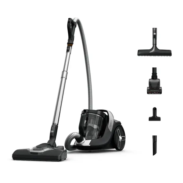 Aspirator fara sac ROWENTA Green Force Cyclonic Effitech®+ RO7C66EA 500 W recipient pentru praf 2.5 L design eco filtrare tip HEPA negru & verde