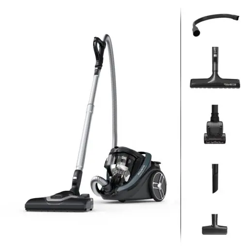 Aspirator fara sac Silence Force Cyclonic Effitech® RO7961EA 500 W recipient pentru praf 2.5 L 3 niveluri de filtrare negru & verde