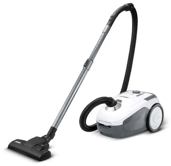 Aspirator manual cu sac Karcher - VC 2, HEPA 12, alb