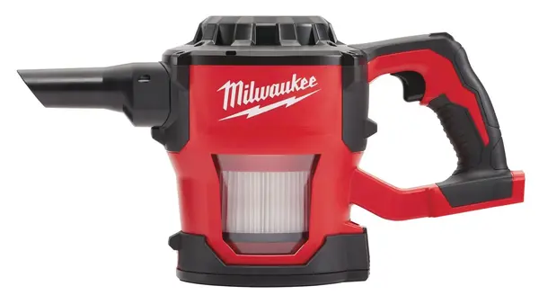 Aspirator portabil compact pentru atelier Milwaukee M18 CV-0,18V, filtru HEPA 99.97, 2.5L, functioneaza cu acumulatorii M18, 4933459204