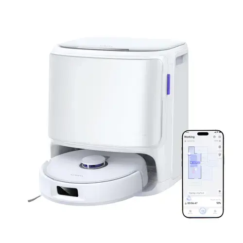 Aspirator robot Narwal X10 PRO, 11000 Pa, Autonomie 210 minute, Navigare LiDAR si evitare obstacole 3D, Control vocal si aplicatie (Alb)