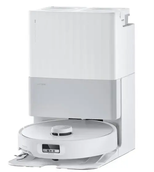 Aspirator robot Roborock Q Revo Edge QRE02-00, 18500 Pa, 300 m2, Recipient apa 80 ml, Wi-Fi, Autonomie 240 minute, Navigatie LiDAR (Alb)